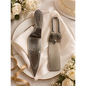 Neiman Marcus Cake Server Set Silverplated Stiletto Handbag Glam Chic Funky